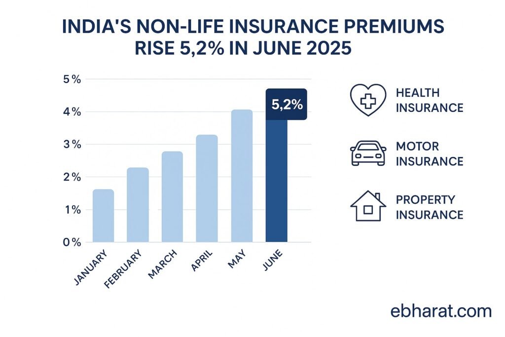 India’s Non‑Life Insurance Premiums Rise 5.2% in June 2025