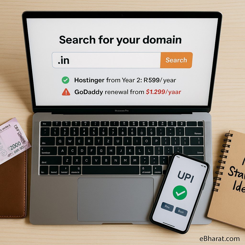 “Cheapest .in domain renewals in India 2025 – GoDaddy alternatives”