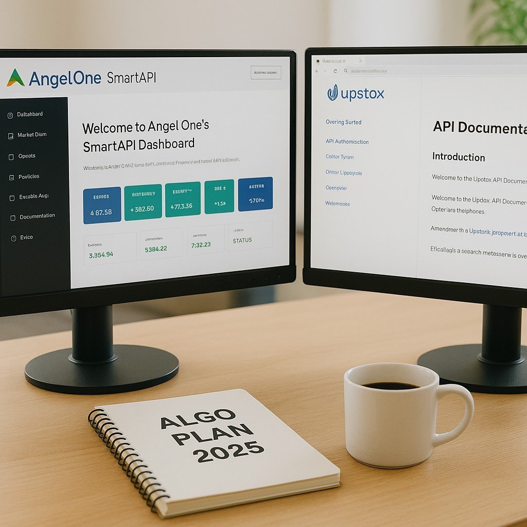 “Angel One SmartAPI vs Upstox API – best algo trading broker India 2025”