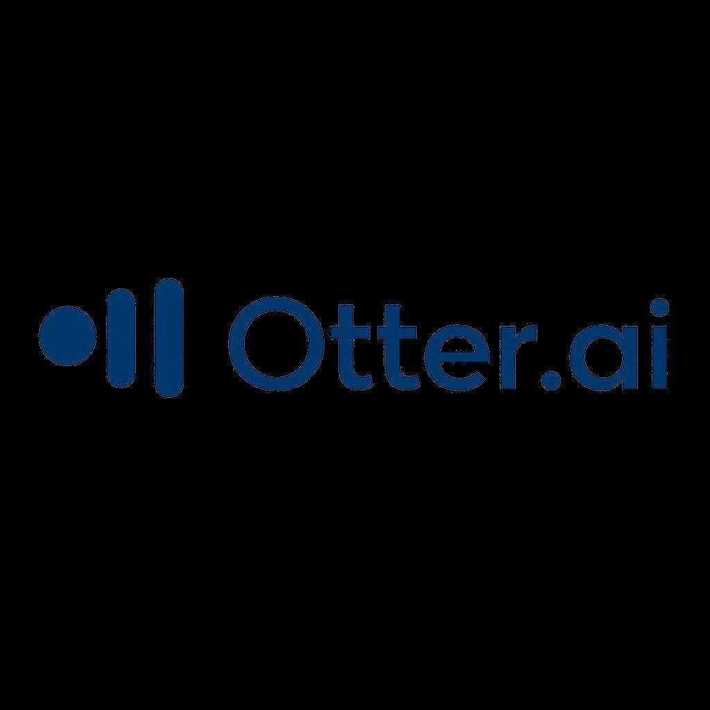 Laptop showing Otter.ai transcript and meeting summary, diary Meeting Notes 2025, smartphone with Zoom app, earbuds, and chai on desk.