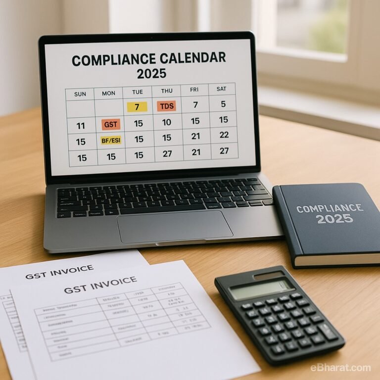 Compliance Calendar for Startups (2025): MCA, GST, TDS & PF/ESI Deadlines
