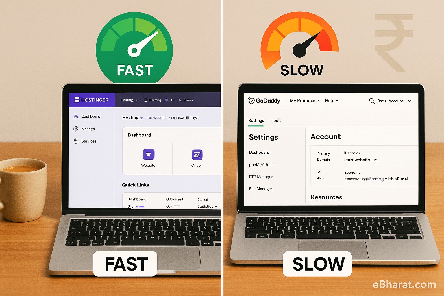 “Hostinger vs GoDaddy India 2025 – Web hosting speed, pricing, and renewal comparison”