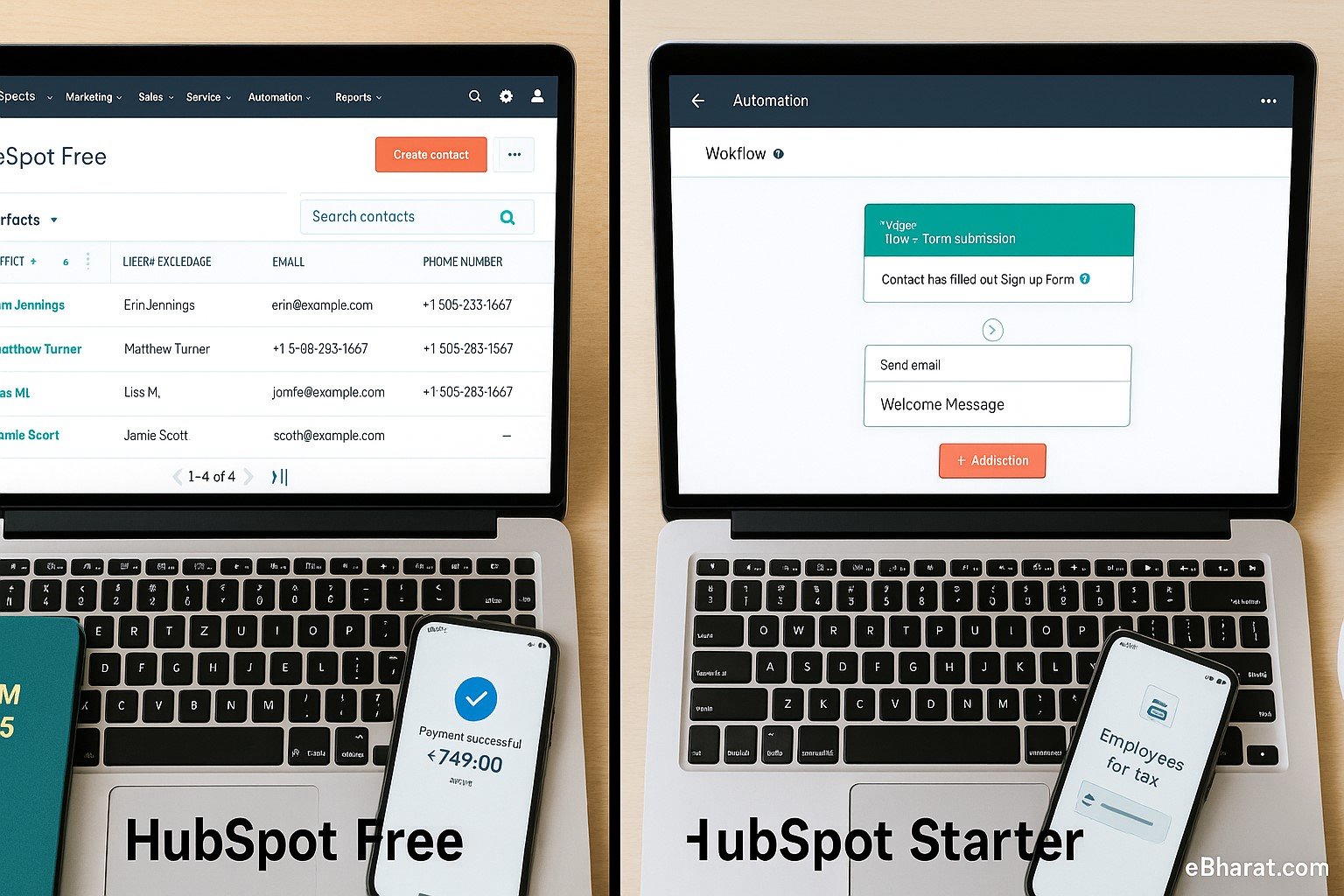 HubSpot Free vs Starter India 2025 – CRM comparison for SMEs”