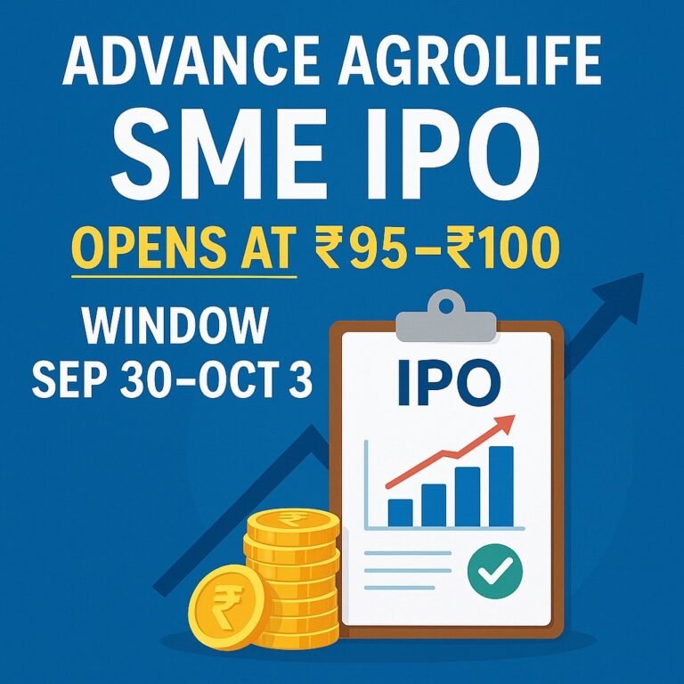Advance Agrolife SME IPO Opens at ₹95–₹100, Window Sep 30–Oct 3