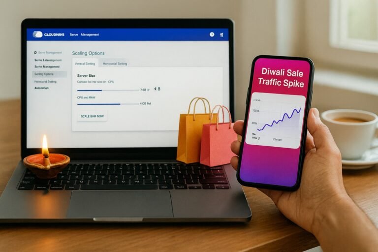 Cloudways auto-scaling setup for Indian festive sales hosting.
