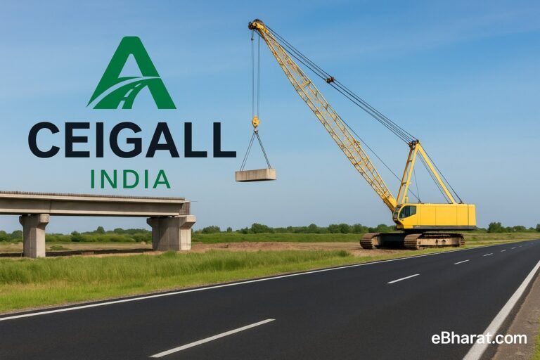 Stock market snapshot of Ceigall India Ltd on 29 Sep 2025, showing price ₹263.71 (+0.60%) with intraday range ₹262.24–₹269.68, market cap ₹4,590 Cr, P/E ratio 16.77, and 52-week range ₹235.95–₹397.00.