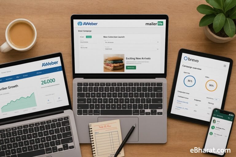 Comparison of AWeber, MailerLite, and Brevo for Indian businesses with 10k subscribers.