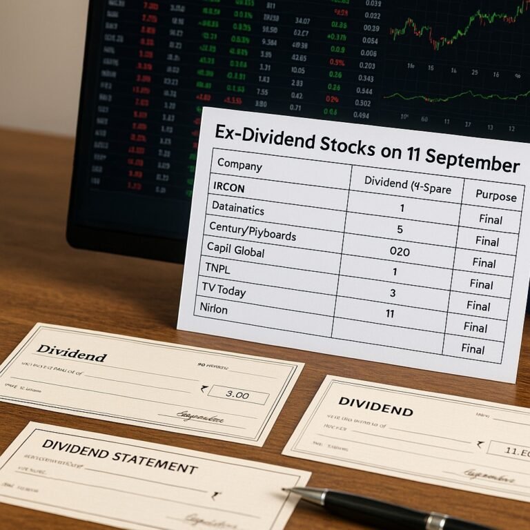 Ex-Dividend Stocks on 11 September: IRCON, Datamatics, Century Plyboards, Nirlon and More