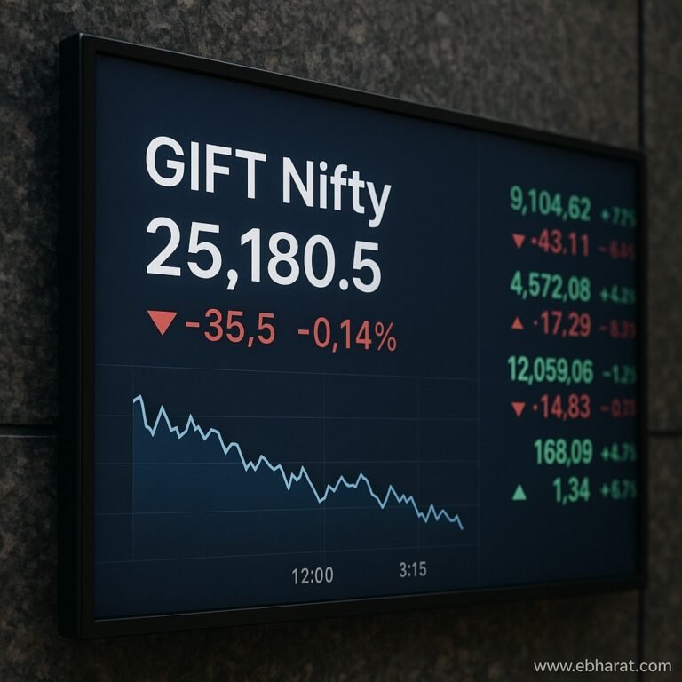 GIFT Nifty Trades at 25,180.5, Down ~35.5 Points in Early Session