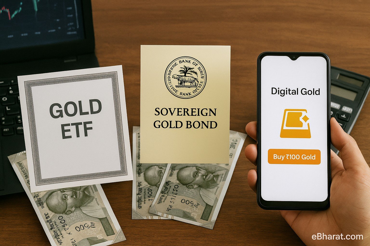 Gold ETF vs SGB vs Digital Gold comparison in India.