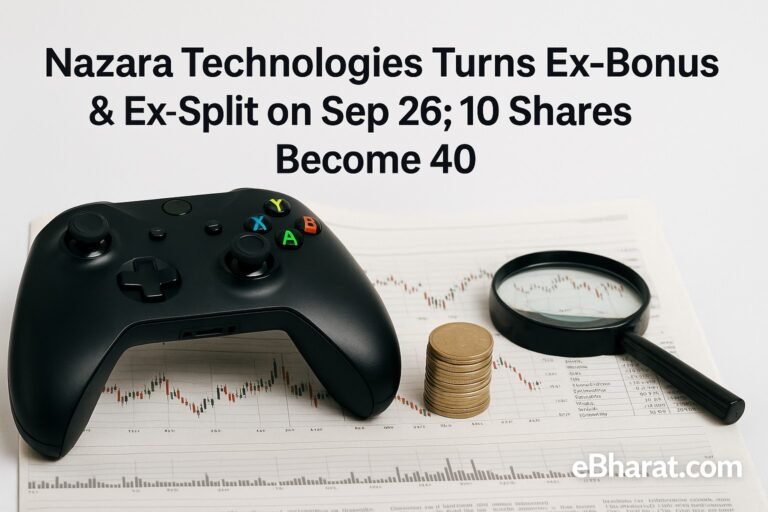 Nazara Technologies intraday share price trend chart on NSE showing time-wise movement in stock price on September 26, 2025.