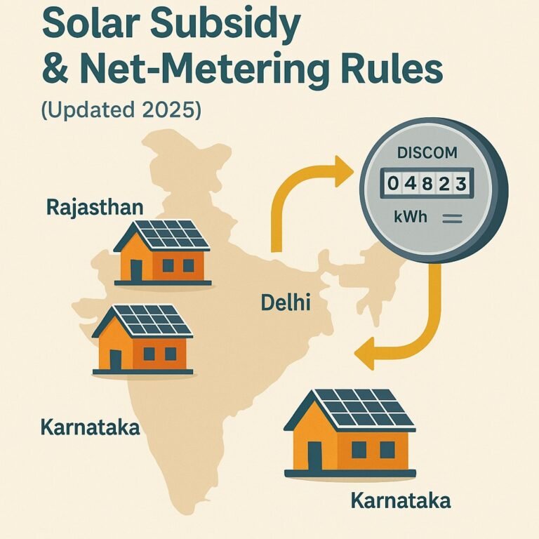State-Wise Solar Subsidy & Net-Metering Rules (Updated 2025)