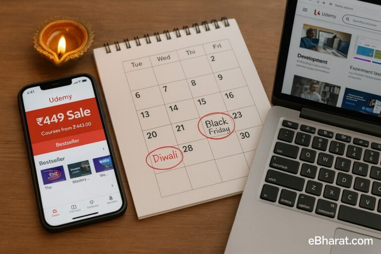 Udemy India sale calendar 2025 with best months for discounts.