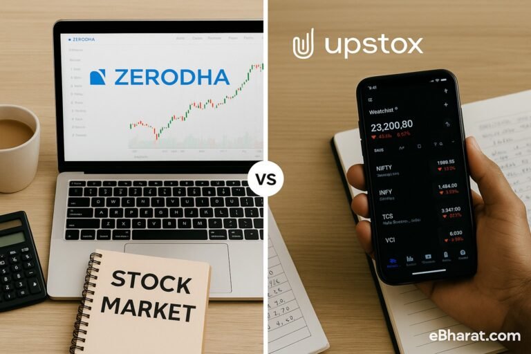 Zerodha vs Upstox trading platforms comparison in 2025.