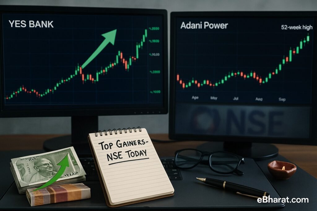YES Bank & Adani Power Among Top Gainers — Who Are the Big Movers on NSE Now?