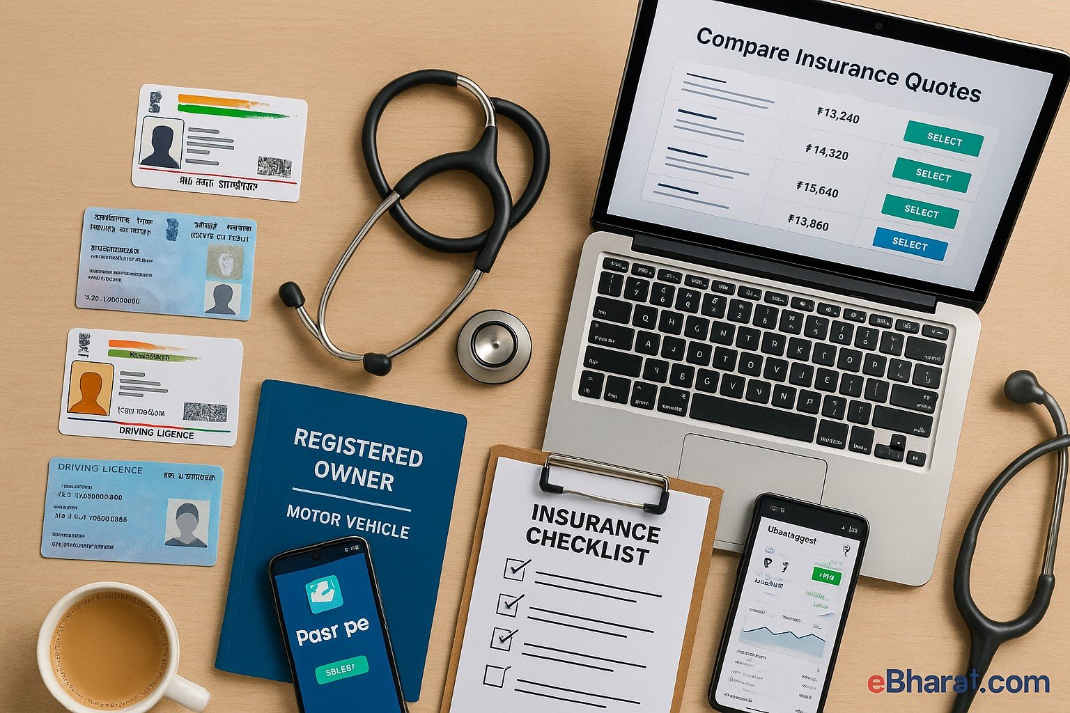 “Insurance documents checklist India 2025 – Aadhaar, PAN, RC, medical records”