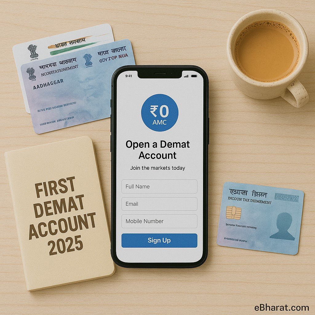 “Best beginner demat accounts in India 2025 – zero AMC, lowest brokerage”