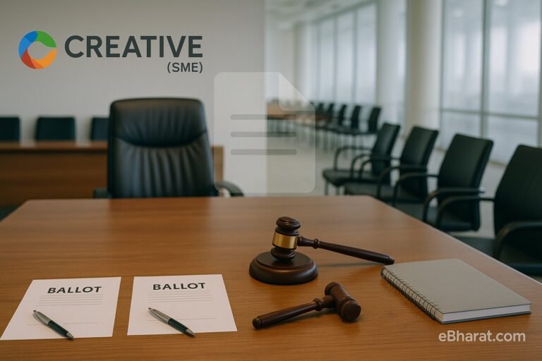 Creative (SME): शेयरधारकों की बैठक का नोटिस अपलोड