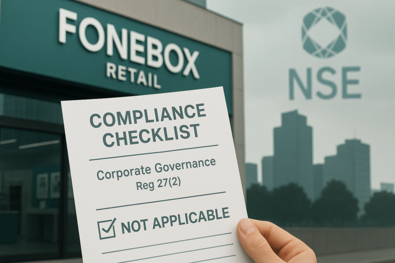 Fonebox Retail Clarifies Reg 27(2) Corporate-Governance Filing Not Applicable for Q2 FY26