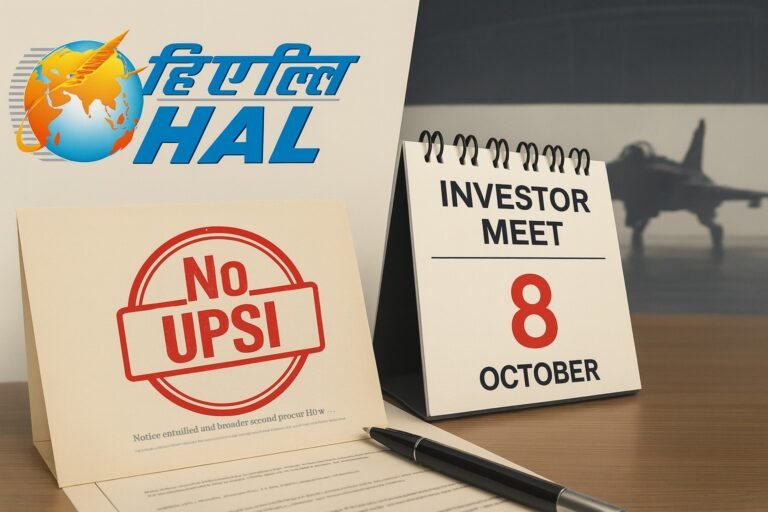 HAL Schedules Investor Interaction Today, No UPSI to Be Shared