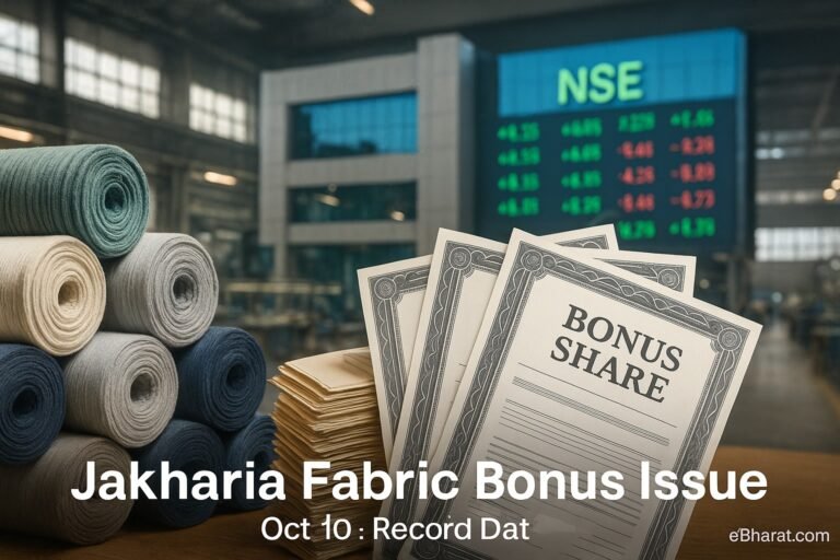 Jakharia Fabric Bonus Issue Set for Oct 10, Record Date Oct 8