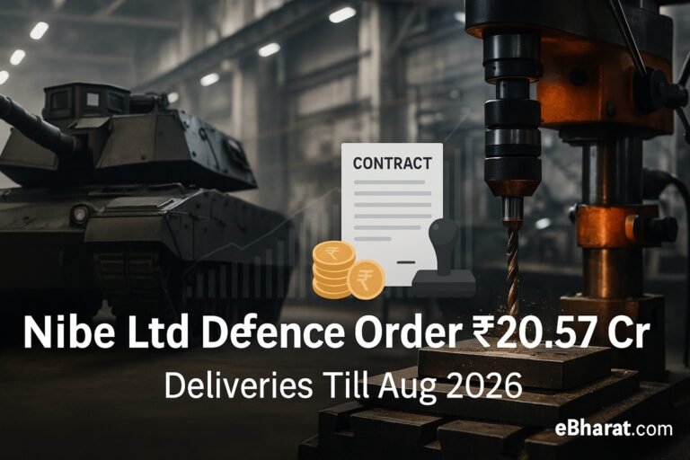 Nibe Ltd Wins ₹20.57 Cr Defence Order, Deliveries Through Aug 2026