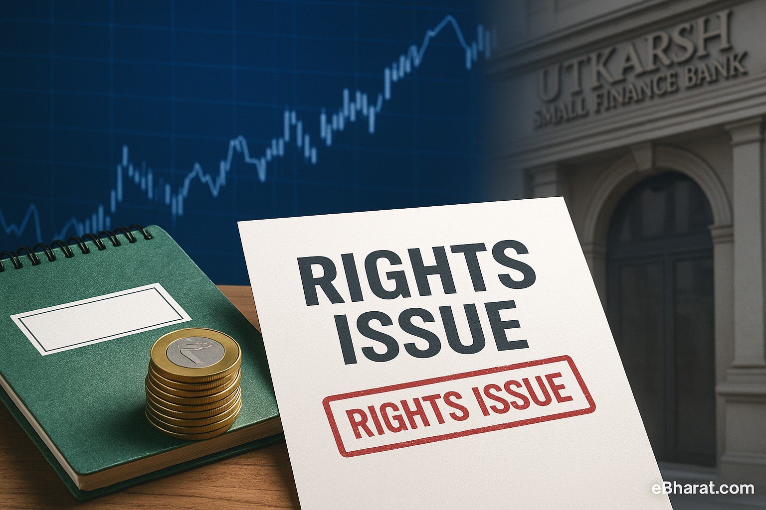 Utkarsh Small Finance Bank — Rights Issue Intimation (Editorial Visual)