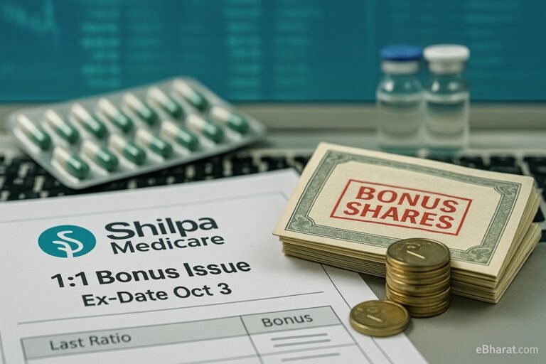Shilpa Medicare Declares 1:1 Bonus Issue; Ex-Date Oct 3